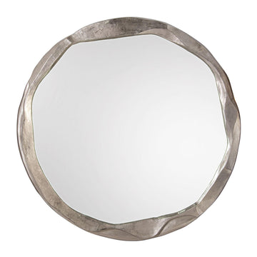 Round Ruga Mirror, Large Nickel - Maison Vogue