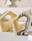 Onyx Triangle Sculpture, Zebra