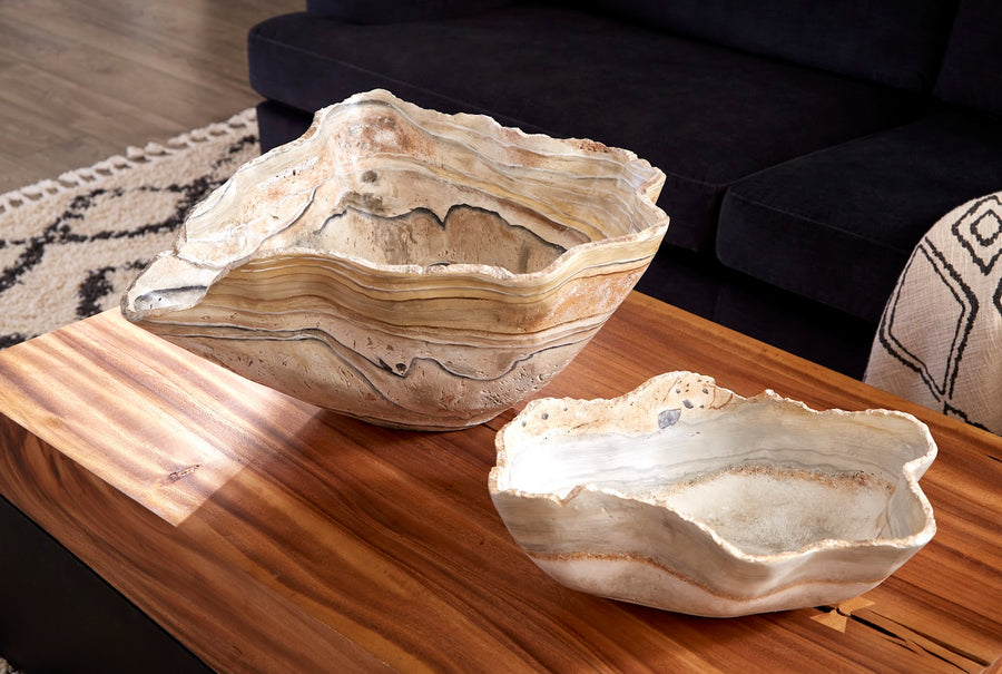 Cast Onyx Bowl Faux Finish, Large