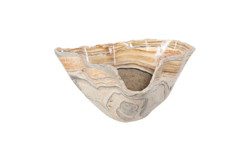 Cast Onyx Bowl Faux Finish, Large