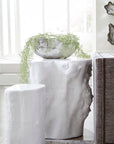 Log Stool, Gel Coat White, SM