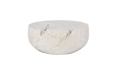 Cast Cheese Stone Coffee Table, Round, Roman Stone