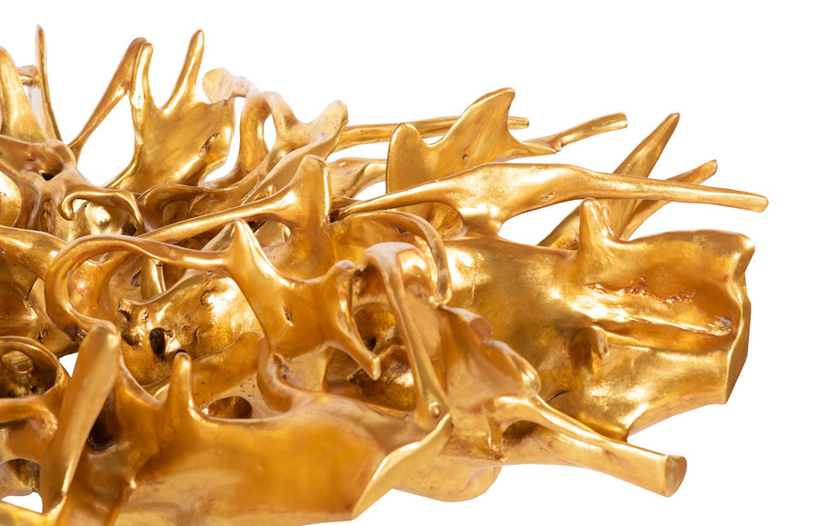 Cast Root Coffee Table, Gold Leaf, With 82