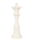 Queen Chess Sculpture, Cast Stone White, Small