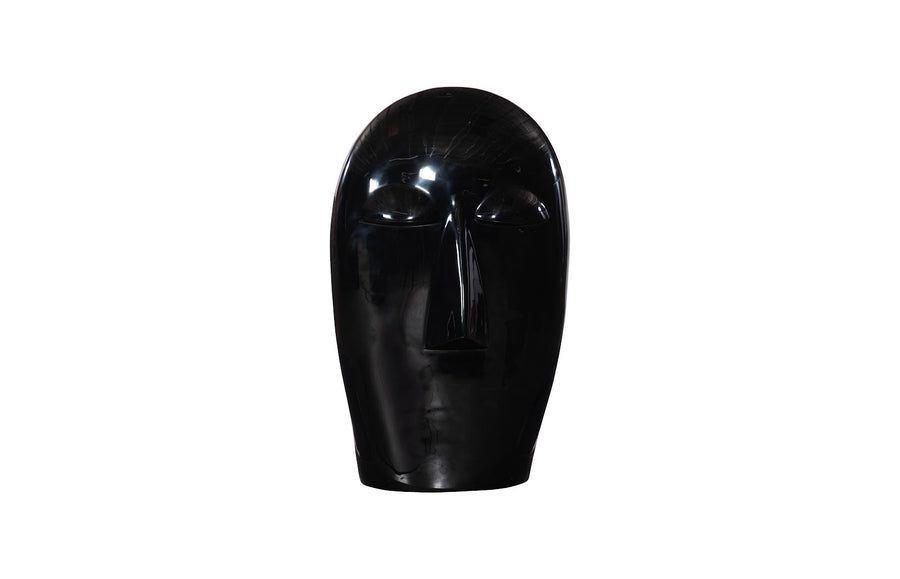 Emerging Face Sculpture, Gel Coat Black, Small