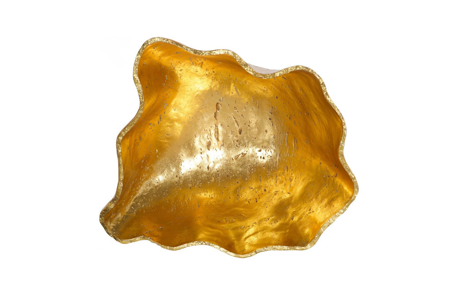 Cast Onyx Bowl, Gold Leaf, Large