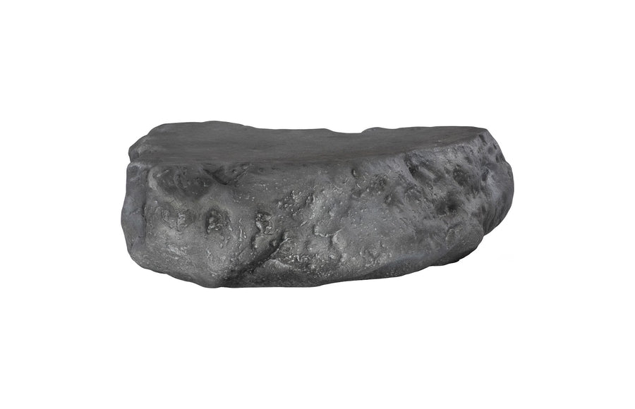 Cast Boulder Coffee Table, Charcoal Stone, Large