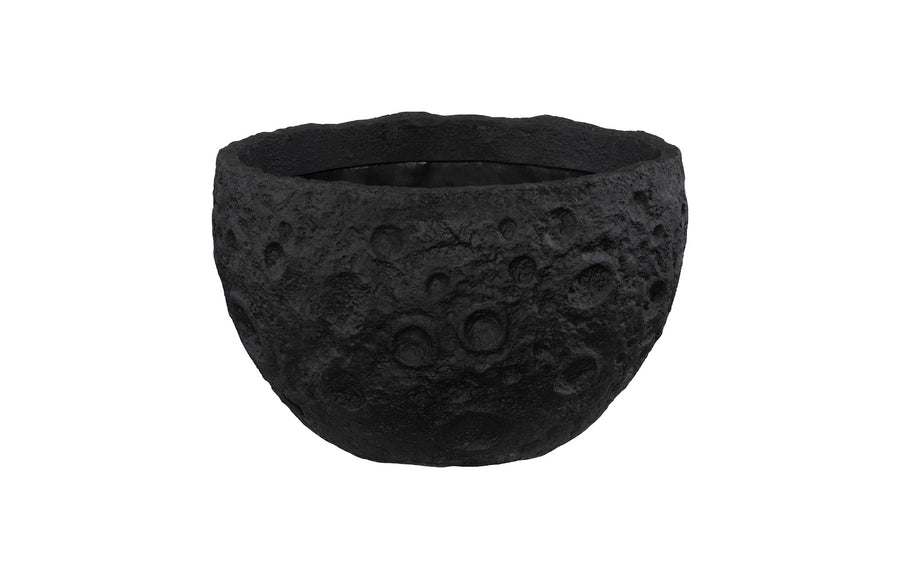 Crater Planter, Black Stone