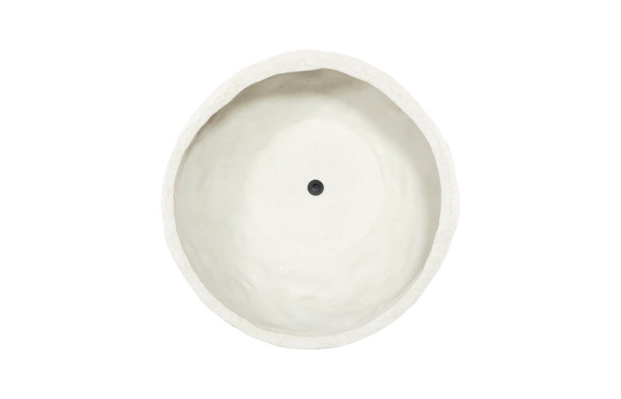 Crater Planter, White Stone