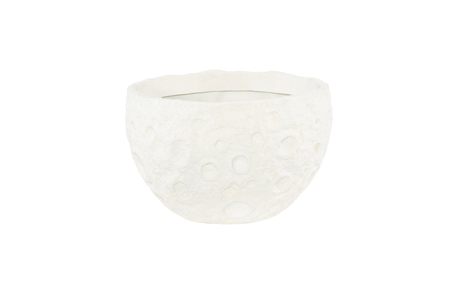 Crater Planter, White Stone