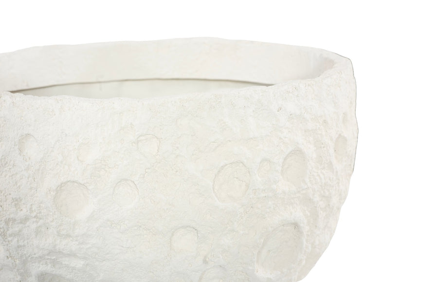 Crater Planter, White Stone