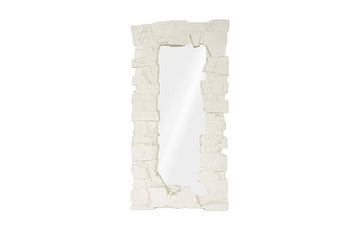 Rocky Ridge Dress Mirror, White Stone