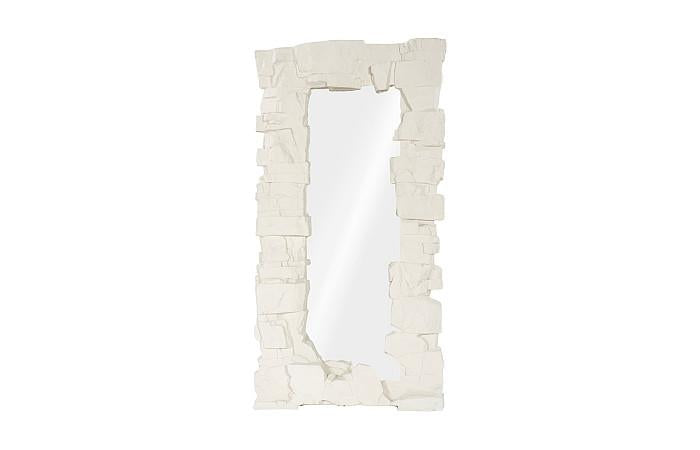 Rocky Ridge Dress Mirror, White Stone