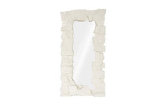 Rocky Ridge Dress Mirror, White Stone