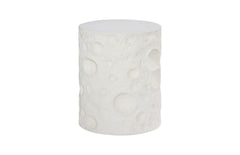 Crater Side Table, White Stone