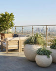 Aera Planter, Wide, Off White, Medium
