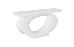 Nimbus Console Table, White Stone