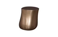 Mellow Side Table, Polished Bronze