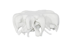 Cast Coffee Table Round, White Stone
