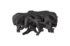 Cast Coffee Table, Round, Charcoal Stone