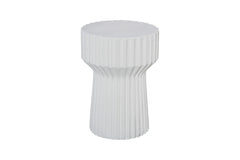 Vetra Side Table, White Stone