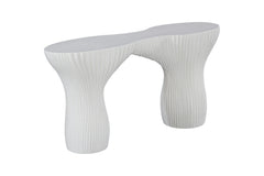 Cadence Console Table, White Stone