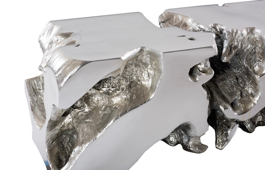 Freeform Bench Silver Leaf