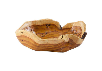 Burled Bowl Faux Wood
