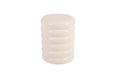 Ribbed Stool Gel Coat White - Maison Vogue