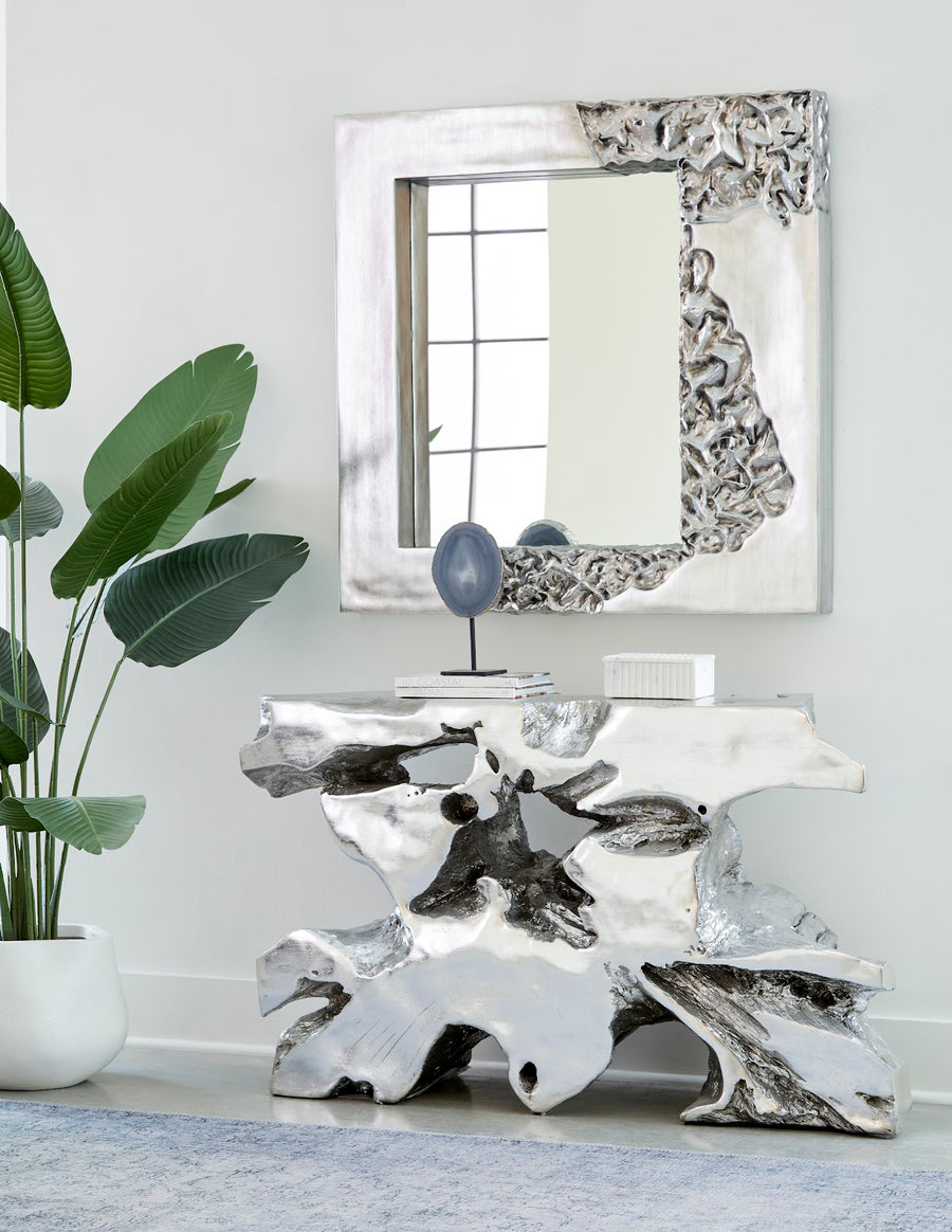 Freeform Venice Silver Console Table