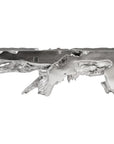 Freeform Console Table Silver Leaf, Extra Large - Maison Vogue