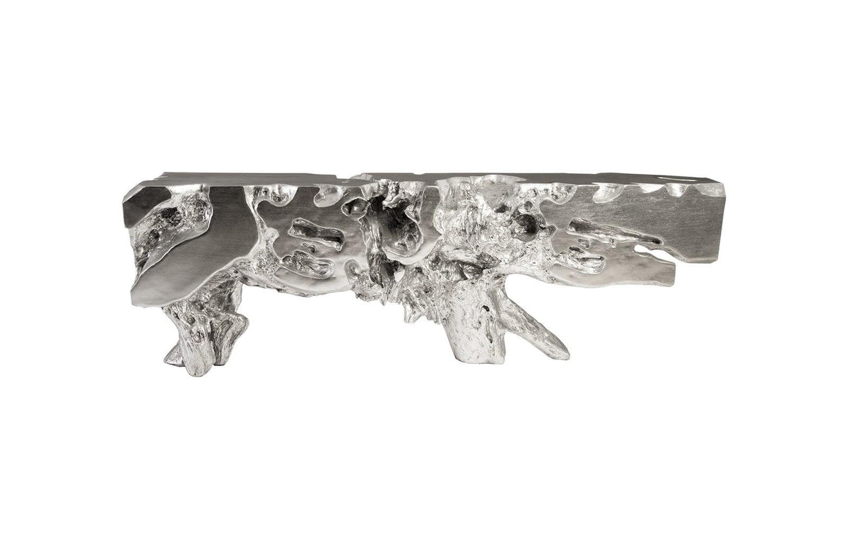 Freeform Console Table Silver Leaf, Extra Large - Maison Vogue