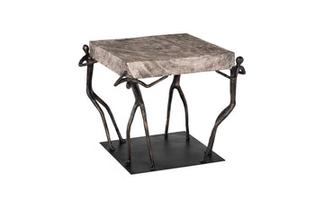 Atlas Gray Side Table