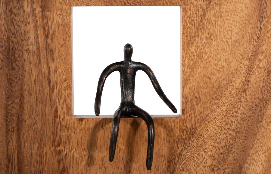 Sitting Figure Square Wall Decor