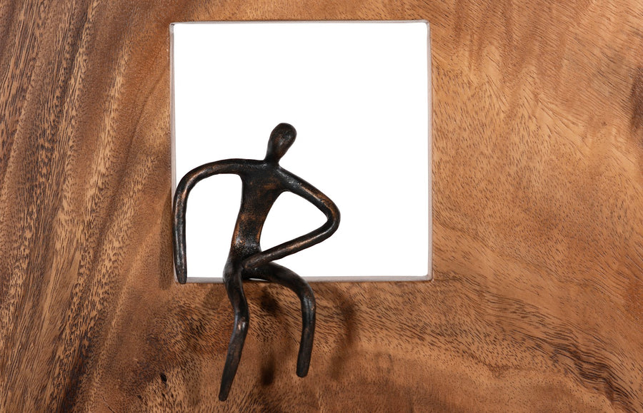 Atlas Sitting Figure Square Wall Decor