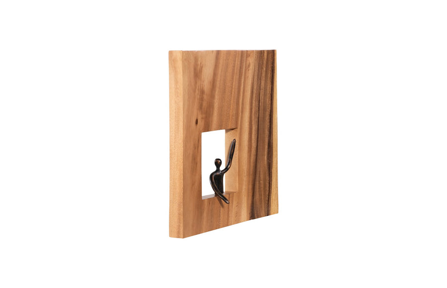 Leaning Figure Square Wall Decor