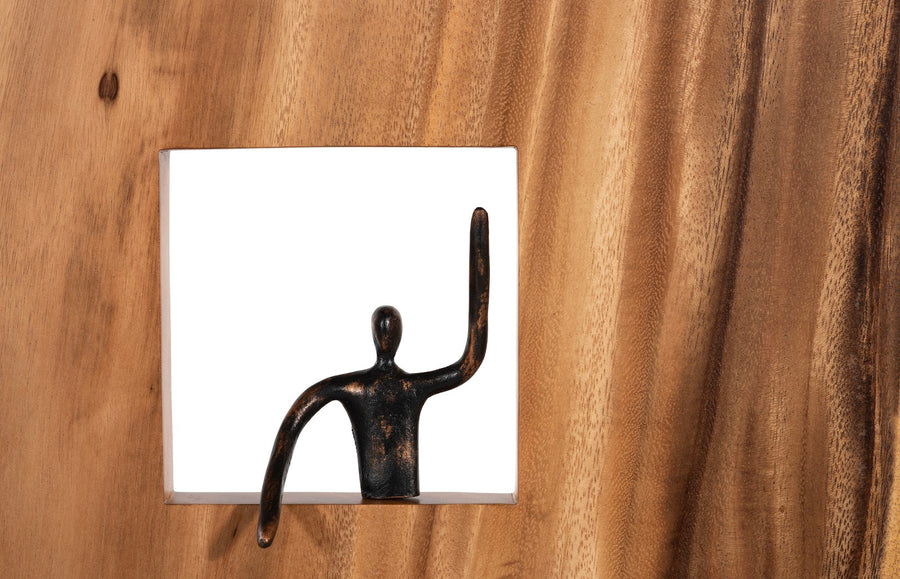 Leaning Figure Square Wall Decor