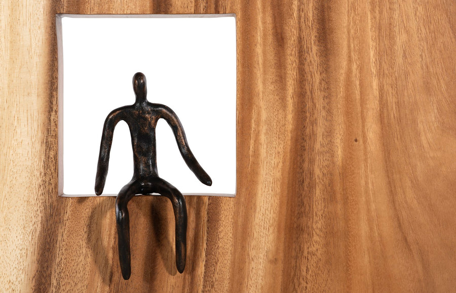 Pointing Figure Square Wall Decor