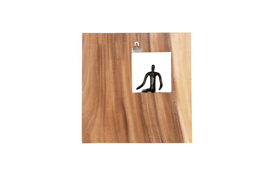 Pointing Figure Square Wall Decor