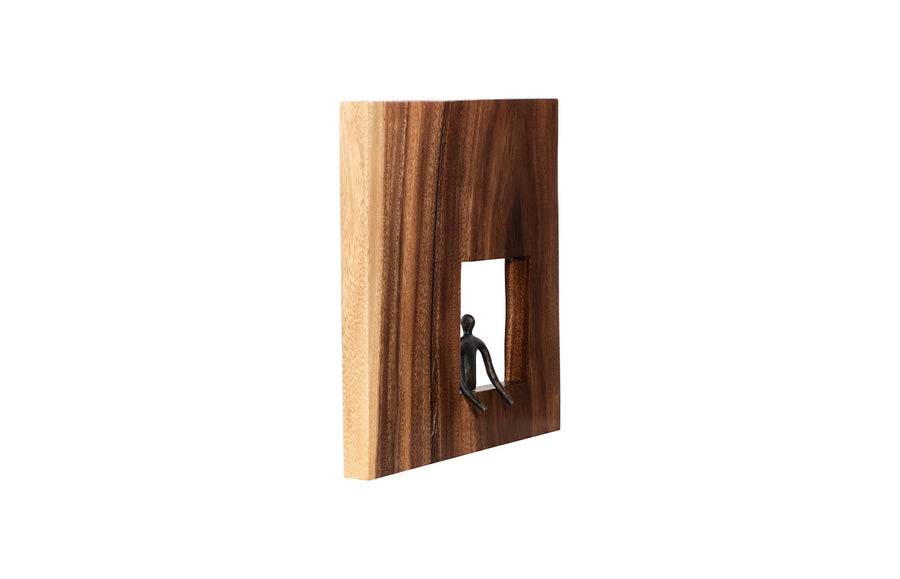 Gesturing Figure Square Wall Decor