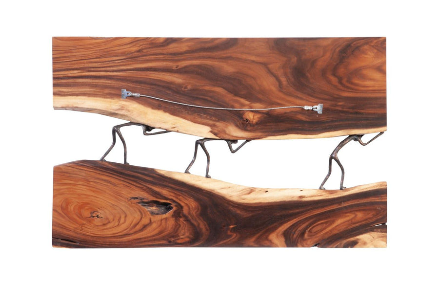 Atlas River Wall Panel Chamcha Wood/Metal, Natural - Maison Vogue