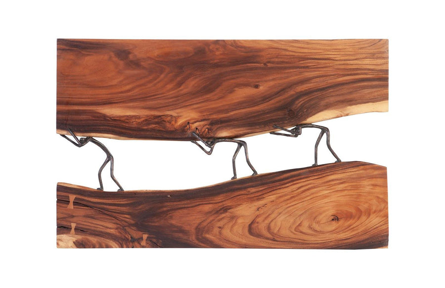 Atlas River Wall Panel Chamcha Wood/Metal, Natural - Maison Vogue