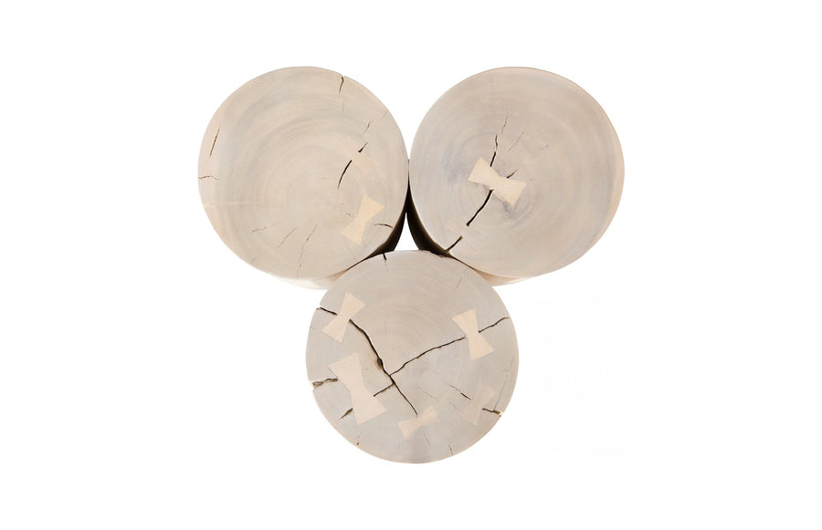 Triflora Side Table, Bleached, Large
