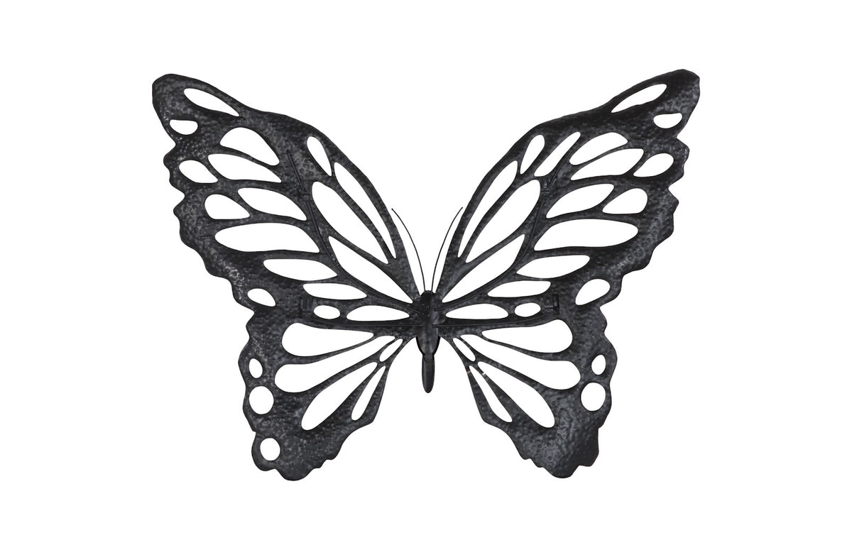 Butterfly Wall Art, SM, Copper/Black, Metal