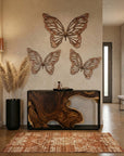 Butterfly Wall Art, SM, Copper/Black, Metal