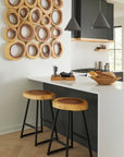Chuleta Rings Wall Art, Chamcha Wood, Square, LG