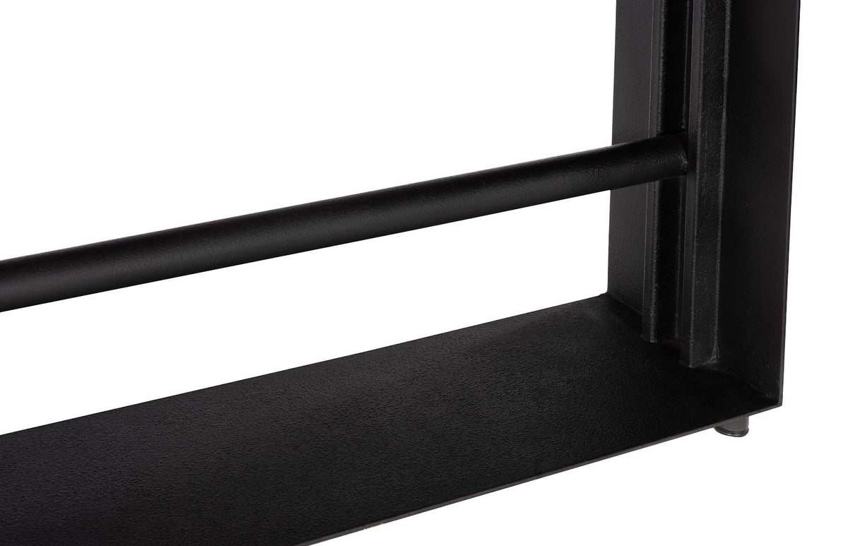 Iron Frame Bar Table, Chamcha Wood, Natural
