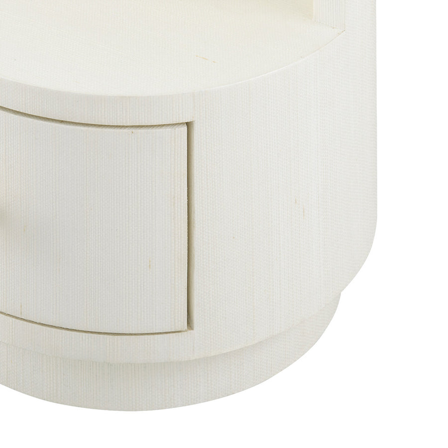 Aaron 2-Drawer End Table, Sand White