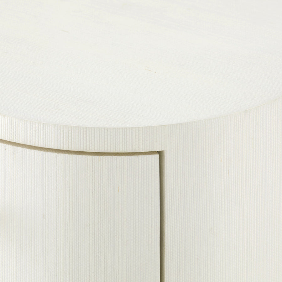 Aaron 2-Drawer End Table, Sand White