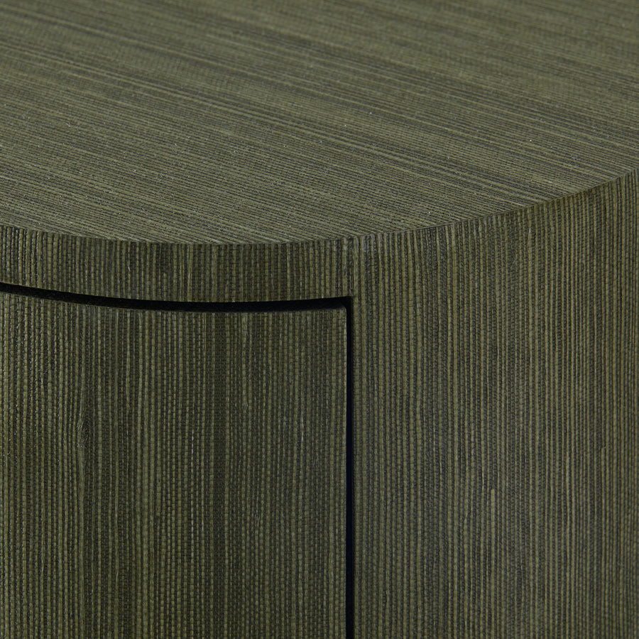 Aaron 2-Drawer End Table, Deep Olive